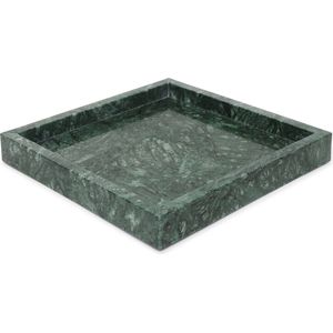 Marmer - Marmer groen dienblad - tray 30x30cm - rond marmer dienblad - vierkant marmer dienblad - decoratie schaal - tapasplank - serveerplank