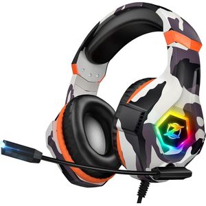 StayPowered Gaming Headset - Ultiem Surround Sound - Noise Cancelling Microfoon - Comfortabel en Duurzaam - Multiplatform Compatibel - RGB LED Verlichting - Stevige Gevlochten Kabel - Legerprint - Levering Sneller dan Aangegeven!