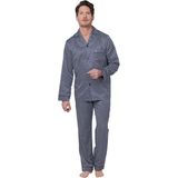 Robson - Pyjama - Blauw - Satijn - Doorknoop