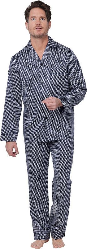 Robson - Pyjama - Blauw - Satijn - Doorknoop