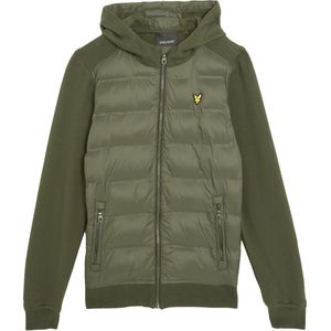 Lyle & Scott - Winter Hybrid Hoodie - Donker Groen - Jongens