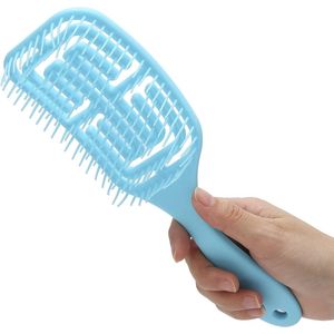 Detangling Hair Brush voor Styling van Krullend Haar - Headcamp Massage Kam (Blauw)