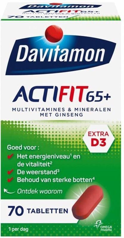 Davitamon Actifit 65+ - 4 x 70 tabletten - Voordeelverpakking