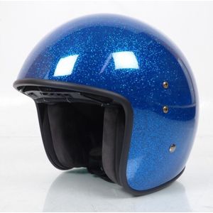 jet up helm maat m smart glitter blauw met zonnevizier voor motor scooter