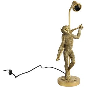 Countryfield - Tafellamp aap douche Orwell gold 48,5CM