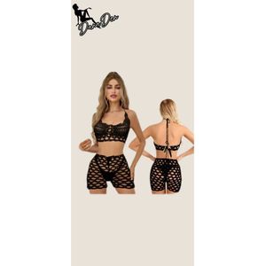Gehaakte Dames Set - Strand & Festival Outfit - Black