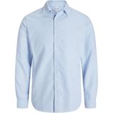 Jack & Jones - Joe Structure - Heren Overhemden - Blauw - Slim Fit