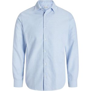 Jack & Jones - Joe Structure - Heren Overhemden - Blauw - Slim Fit
