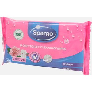 Spargo vochtige toiletpapier - Vochtige toiletreinigingsdoekjes - 40 stuks
