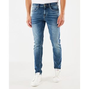 ADAM Mid Waist/ Tapered Leg Jeans Mannen - Vintage Blauw - Maat 34