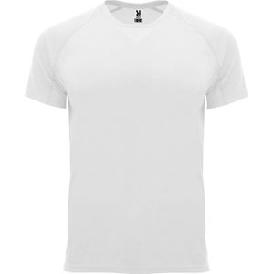 Wit unisex sportshirt korte mouwen Bahrain merk Roly maat XL