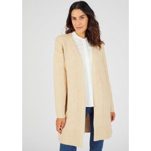 Damart - Lang vest van siertricot - Beige - XS