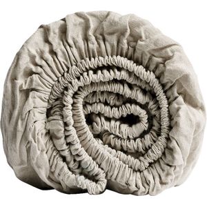 Yumeko kinderhoeslaken gewassen linnen natuurlijk 70x150x15 - Biologisch & ecologisch