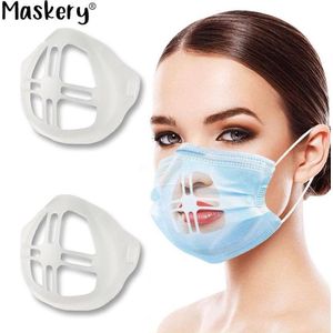 Maskery Mondmasker Beugel 2 stuks - Mondkapje - Face Mask - Coronavirus  - Covid - Plastic Mondkapje - Lippenstift vriendelijk - Meer ruimte om te ademen - Mondmasker Bracket-Wasbaar-Mondmasker houder-Beugel -3D-beugel-Verhoging van de ademruimte