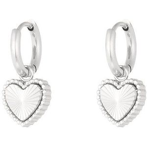 Hope hearts oorbellen zilver Yehwang