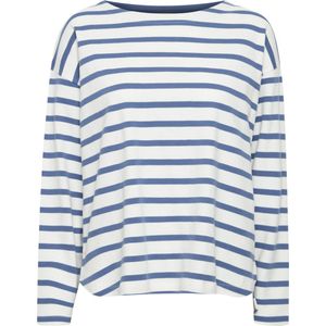 b.young - Ramsi - T-shirt - Blauw / Offwhite - Gestreept