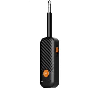 Provium Bluetooth 5.2 audio transmitter en receiver - o.a. voor verbinden airpods, koptelefoon - 3.5mm jack AUX - 20 uur batterij - speaker - bluetooth zender en ontvanger - auto draadloos - zwart