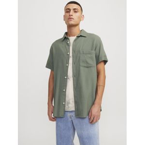 Jack & Jones Overhemd Jortampa Dobby Shirt Ss 12251801 Laurel Wreath Mannen Maat - S