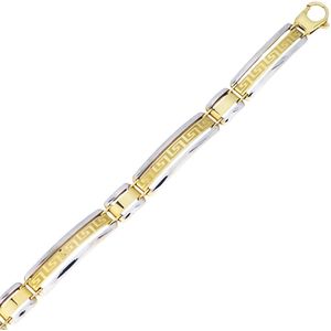 Gouden Schakelarmband Heren 21.5 cm 8.5 mm 14 karaats