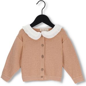 Quincy Mae Ruffle Collar Cardigan Truien & Vesten Unisex - Sweater - Hoodie - Vest- Lichtroze - Maat 4-5Y
