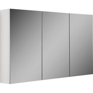 Badplaats Badkamerkast Cuba 120 x 16 x 70 cm - Hoogglans wit - Spiegelkast Badkamer