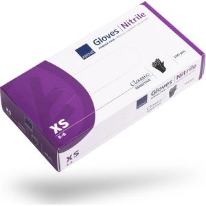 Abena | Nitril | Wegwerphandschoenen | XS | Zwart | 100 stuks