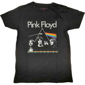 Pink Floyd - Dark Side Of The Moon Band & Pulse Heren T-shirt - S - Zwart