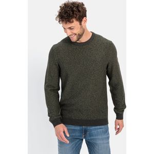 camel active Gebreide trui van een katoenmix - Maat menswear-5XL - Bladgroen