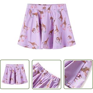 vidaXL Lila - Kinderrokje - Kinderrokje 116 lila - Kinderkledij - Jurkjes Voor Meisjes - Giraf Print