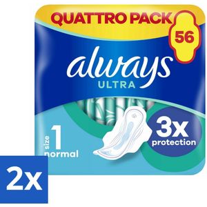 Always - Maandverband - Normal - Plus - 56 Maandverband - Voordeelverpakking - 2 stuks