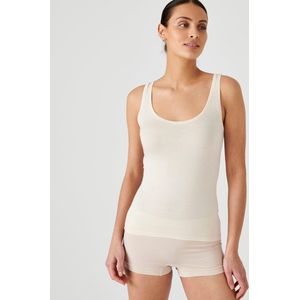 Damart - T-shirt met korte mouwen Thermolactyl Sensitive onzichtbaar - Dames - Beige - 42-44 (M)