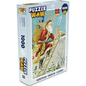 Puzzel Kerstman - Sneeuw - Cadeaus - Legpuzzel - Puzzel 1000 stukjes volwassenen - Kerst - Cadeau - Kerstcadeau voor mannen, vrouwen en kinderen