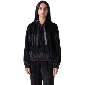 Everlast Ciniglia Sweatshirt Met Rits Zwart S Vrouw