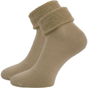 Thermo Huissok - Katoen - Naadloos - Warme sokken - Zachte sokken - Legergroen - One size (36-40)