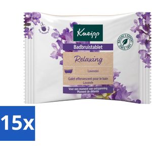 15 x Kneipp - Badbruistablet - Lavendel - Badbruistablet Lavendel - Ontspanning - Stressvermindering - Rust - Natuurlijke Geur