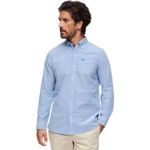 Superdry Cotton Oxford Shirt Met Lange Mouwen Blauw M Man