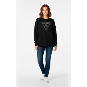 Guess - LS Triangle Glitter - Sweatshirt - Jet Black