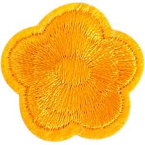 Bloem Bloemetje Strijk Embleem Patch Oranje 3 cm / 3 cm / Oranje