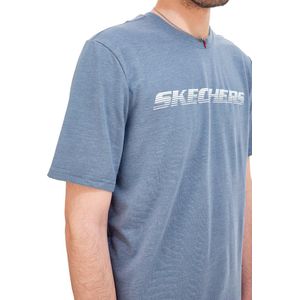 Skechers MEN'S MOTION TEE Shirt Heren T-shirt MTS367 113 BLGY blauw