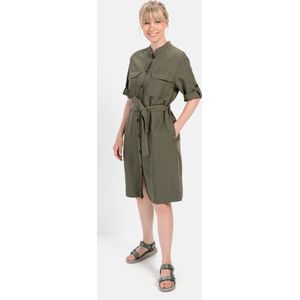 camel active Jurk met halflange mouwen Jurk met halflange mouwen en een opstaande kraag - Maat womenswear-S - Donkerolijf