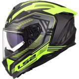 LS2 FF817 Challenger II helm Dravix mat zwart geel L
