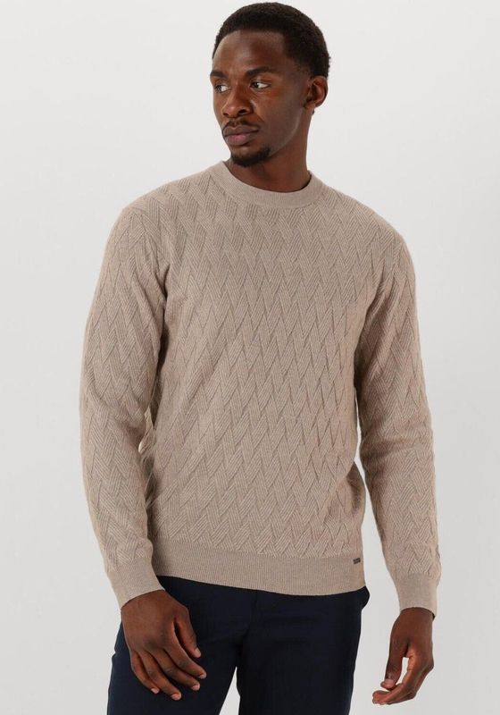 Gentiluomo - Round LS - Truien - Beige - Viscose