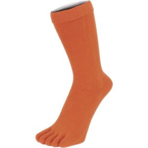 TOETOE Everyday Mid-Calf gestreepte teensokken - Oranje - 35-46 - Teensokken