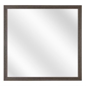Spiegel met Vlakke Houten Lijst - Antraciet Eiken - 40x40 cm