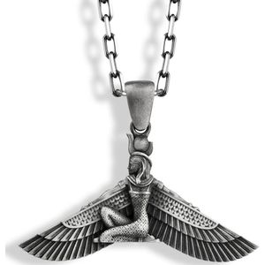 Goddess Isis hanger ketting Oxidized 22 inches