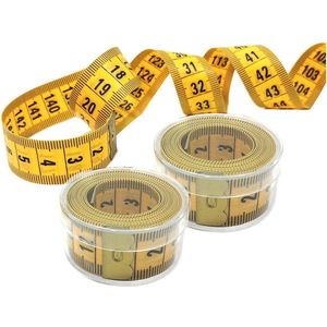 Intrekbaar Meetlint 150 cm - Zacht en Dubbel Schaal Tape voor Lichaams- en Kledingmaat - 6 Stuks