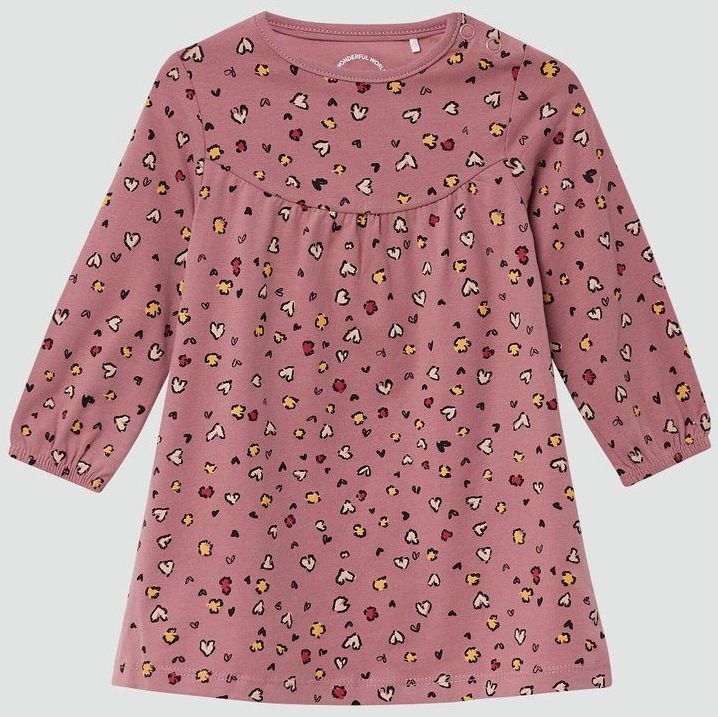 A-lijn Jurk - Schattige Jersey Jurk - Katoenmix - Lange Mouwen
