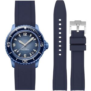 Blancpain x Swatch – Pretty Goods® horlogebandje- Upgrade in stijl en comfort – Hoge kwaliteit materiaal – Unisex- Marineblauw– 22mm - Inclusief installatie en verwijderingsgereedschap