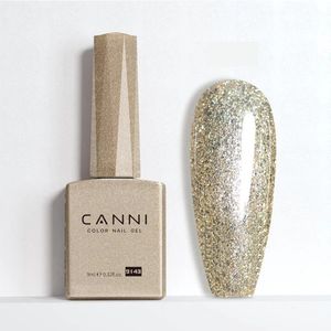 Canni UV Gellak Glitter - 9 ml - 9143 - Glitter Gellak - Gellak Champagne - Gellac Glitter - Champagne Gellak - Gellak Kleuren - Canni Gellak - Gellak Nagellak