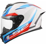 LS2 FF820 Rapid III helm Hyper glans wit blauw rood S